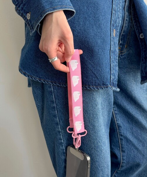 fredy emue（フレディエミュ）の「【Jolie Joli/ジョリジョリ】ジャガードマルチストラップ S（その他小物・レディース・グリーン/ピンク/ブラック系その他3/ライトブルー/ブラック・FREE）」の9枚目の写真