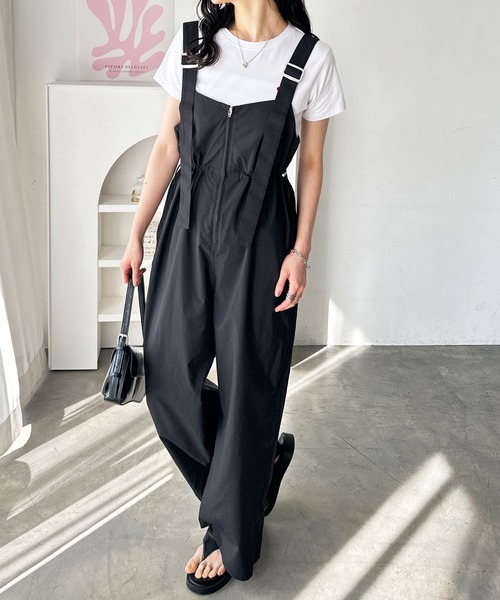 【完売Sサイズ】ガーリッシュ girlish OHJIサロペット フロントジップハイウエストサロペット[品番：GERW0010666