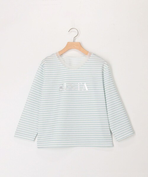 MICO COULIER（ミコクリエ）の「ラメボーダーロゴT（Tシャツ/カットソー・レディース・グレー系その他/ブルー系その他・38）」の6枚目の写真