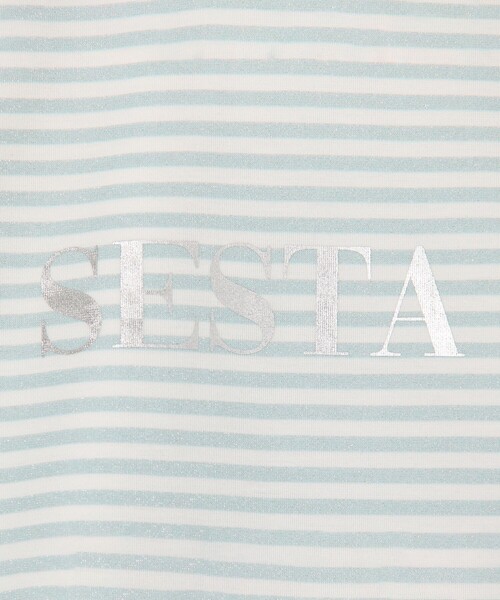 MICO COULIER（ミコクリエ）の「ラメボーダーロゴT（Tシャツ/カットソー・レディース・グレー系その他/ブルー系その他・38）」の12枚目の写真