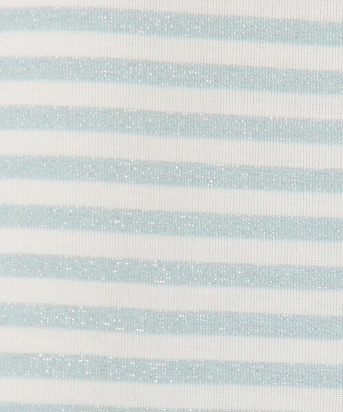 MICO COULIER（ミコクリエ）の「ラメボーダーロゴT（Tシャツ/カットソー・レディース・グレー系その他/ブルー系その他・38）」の13枚目の写真