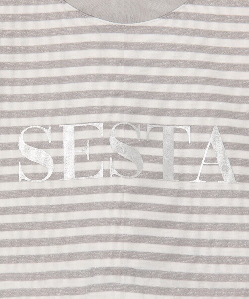 MICO COULIER（ミコクリエ）の「ラメボーダーロゴT（Tシャツ/カットソー・レディース・グレー系その他/ブルー系その他・38）」の15枚目の写真