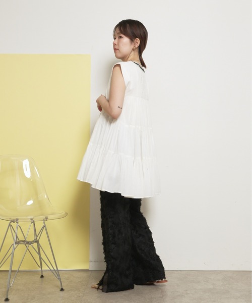 美品 Plantation 綿100％ピンタックステッチ刺繍二重襟シャツホワイト 日本製 ピンホールカラー ドレスシャツ FATTURA 綿100％ 80双糸