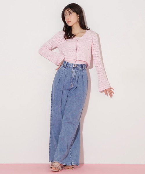 セール】◇EDWINコラボタックワイドパンツ（デニムパンツ