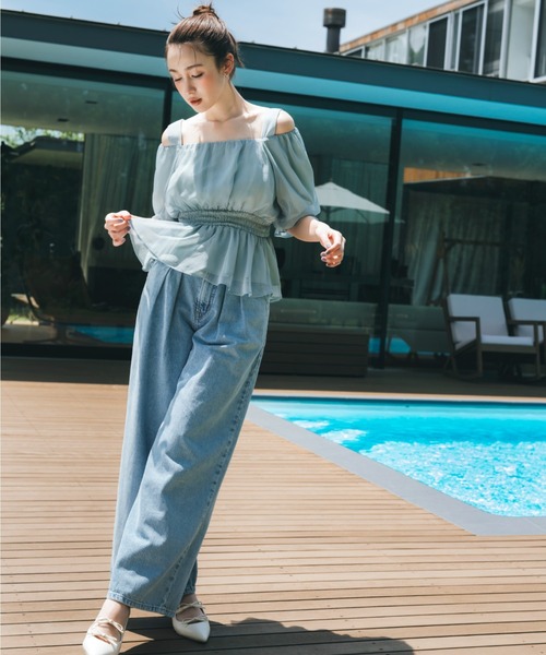 新品未使用品JILLby JILLSTUART パンツ　ズボン　ジルスチュアート ジルバイジルスチュアート JILL by JILLSTUART ダメージデニム