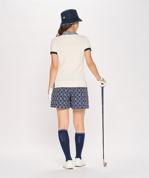 le coq sportif GOLF(ルコックスポルティフゴルフ)の「ニット半袖シャツ(ニット/セーター・レディース・ホワイト/グリーン/レッド/ネイビー・3L/M/XL/S/L)」の13枚目の写真