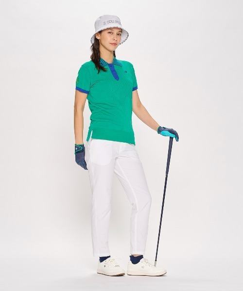 le coq sportif GOLF(ルコックスポルティフゴルフ)の「ニット半袖シャツ(ニット/セーター・レディース・ホワイト/グリーン/レッド/ネイビー・3L/M/XL/S/L)」の19枚目の写真