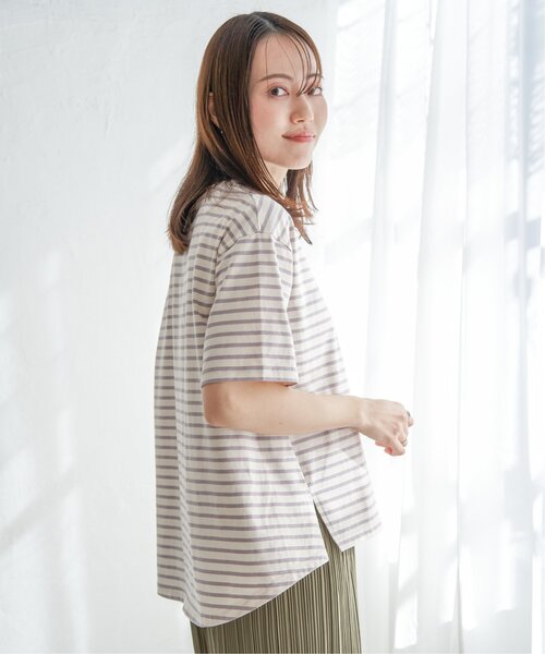 ikka(イッカ)の「【プチプラ1990円(税抜)】コットンUSA半袖ポケットTシャツ(Tシャツ/カットソー・レディース・ホワイト/ブラック/スカイブルー/オフホワイト/グレー/クリアイエロー・M/L/S)」の13枚目の写真