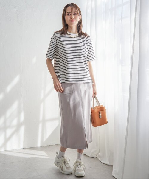 ikka(イッカ)の「【プチプラ1990円(税抜)】コットンUSA半袖ポケットTシャツ(Tシャツ/カットソー・レディース・ホワイト/ブラック/スカイブルー/オフホワイト/グレー/クリアイエロー・M/L/S)」の18枚目の写真