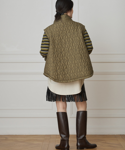 IENA LA BOUCLE（イエナラブークル）の「IENA LA BOUCLE レザーフリンジミニスカート（スカート・レディース・キャメル/ブラック・36/38）」の19枚目の写真