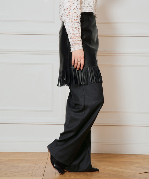 IENA LA BOUCLE（イエナラブークル）の「IENA LA BOUCLE レザーフリンジミニスカート（スカート・レディース・キャメル/ブラック・36/38）」の21枚目の写真