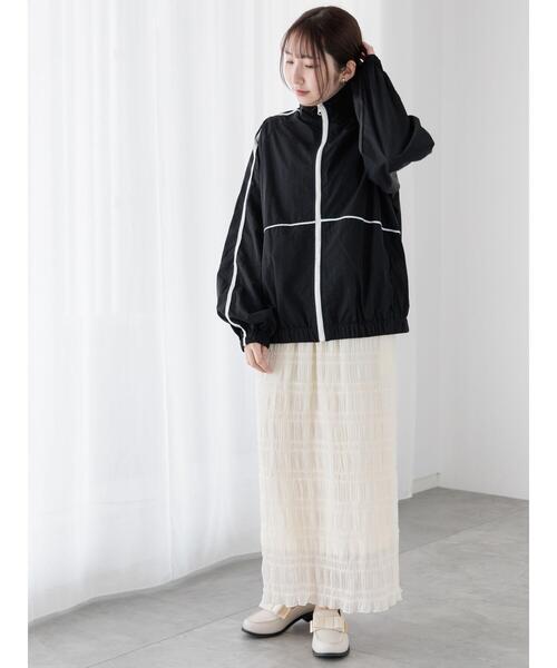 Te chichi TERRASSE(テチチテラス)の「シャーリングナロースカート(スカート・レディース・グリーン/ブラック/オフホワイト・F)」の15枚目の写真