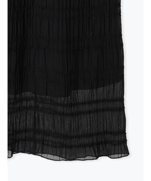 Te chichi TERRASSE(テチチテラス)の「シャーリングナロースカート(スカート・レディース・グリーン/ブラック/オフホワイト・F)」の6枚目の写真