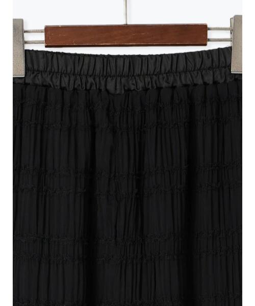 Te chichi TERRASSE(テチチテラス)の「シャーリングナロースカート(スカート・レディース・グリーン/ブラック/オフホワイト・F)」の7枚目の写真