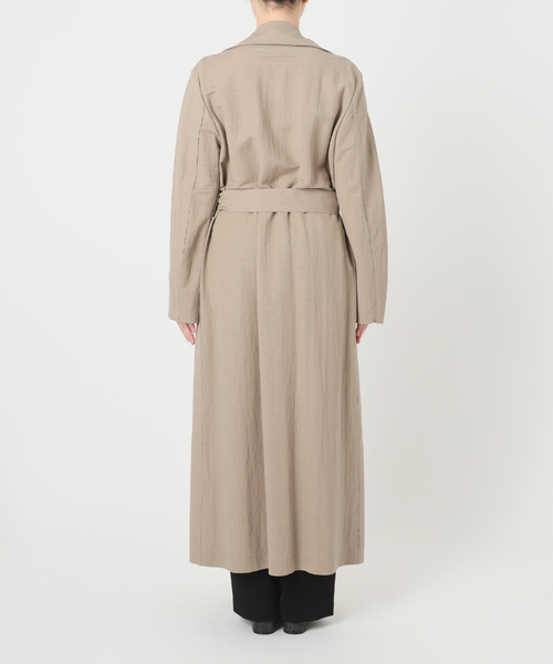 HARRIS WHARF LONDON(ハリスワーフロンドン)の「HARRIS WHARF LONDON ハリス・ワーフ・ロンドン Woman Long Trench(トレンチコート・レディース・ベージュ・SMALL)」の16枚目の写真
