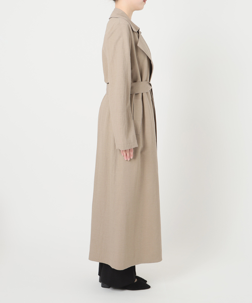 HARRIS WHARF LONDON(ハリスワーフロンドン)の「HARRIS WHARF LONDON ハリス・ワーフ・ロンドン Woman Long Trench(トレンチコート・レディース・ベージュ・SMALL)」の17枚目の写真