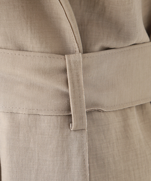 HARRIS WHARF LONDON(ハリスワーフロンドン)の「HARRIS WHARF LONDON ハリス・ワーフ・ロンドン Woman Long Trench(トレンチコート・レディース・ベージュ・SMALL)」の11枚目の写真