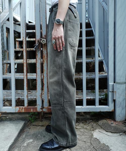 Noen(ノエン)の「ウォッシュドダブルニーデニムパンツ(デニムパンツ・メンズ・ブラック・MEDIUM/LARGE)」の4枚目の写真