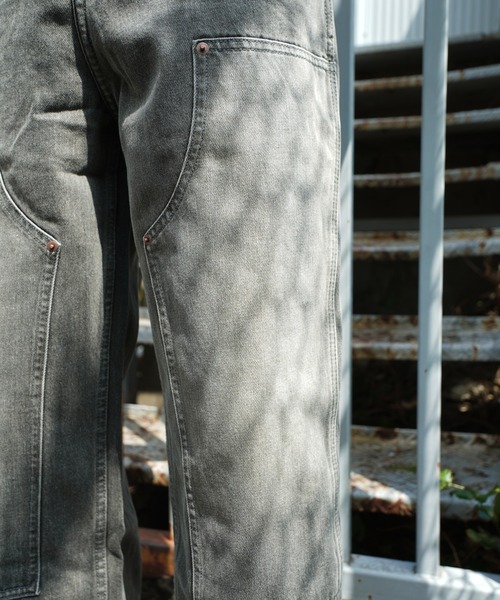 Noen(ノエン)の「ウォッシュドダブルニーデニムパンツ(デニムパンツ・メンズ・ブラック・MEDIUM/LARGE)」の6枚目の写真