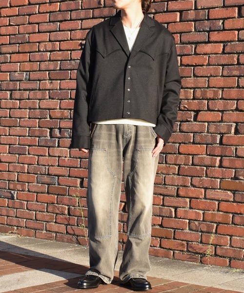 Noen(ノエン)の「ウォッシュドダブルニーデニムパンツ(デニムパンツ・メンズ・ブラック・MEDIUM/LARGE)」の17枚目の写真