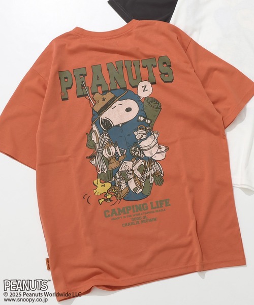 KRIFF MAYER（クリフメイヤー）の「【接触冷感・吸水速乾】スヌーピープリントT(寝袋)（Tシャツ/カットソー・メンズ・オフホワイト/ブルー/チャコール/レッド/カラフル・MEDIUM/LARGE/X-LARGE）」の5枚目の写真