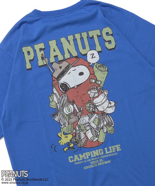 KRIFF MAYER（クリフメイヤー）の「【接触冷感・吸水速乾】スヌーピープリントT(寝袋)（Tシャツ/カットソー・メンズ・オフホワイト/ブルー/チャコール/レッド/カラフル・MEDIUM/LARGE/X-LARGE）」の4枚目の写真