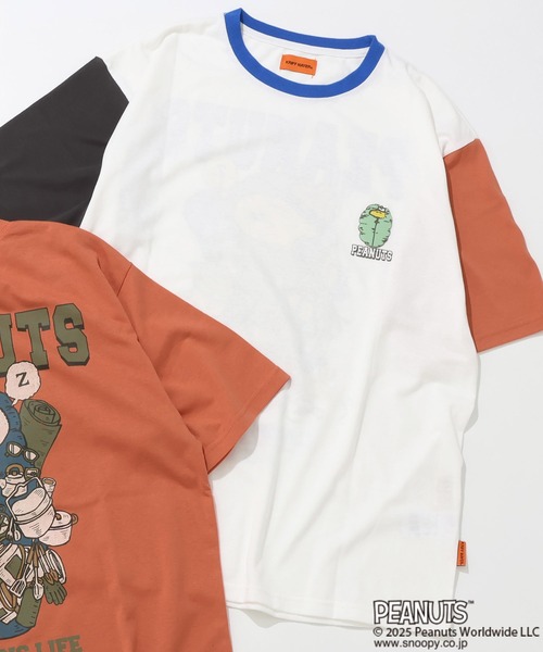 KRIFF MAYER（クリフメイヤー）の「【接触冷感・吸水速乾】スヌーピープリントT(寝袋)（Tシャツ/カットソー・メンズ・オフホワイト/ブルー/チャコール/レッド/カラフル・MEDIUM/LARGE/X-LARGE）」の17枚目の写真