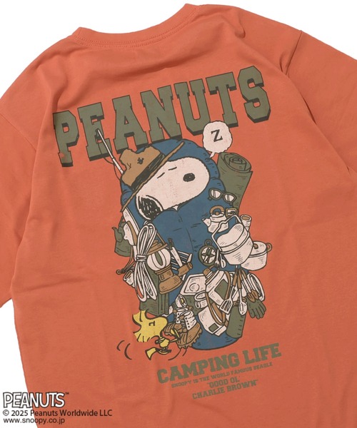 KRIFF MAYER（クリフメイヤー）の「【接触冷感・吸水速乾】スヌーピープリントT(寝袋)（Tシャツ/カットソー・メンズ・オフホワイト/ブルー/チャコール/レッド/カラフル・MEDIUM/LARGE/X-LARGE）」の18枚目の写真