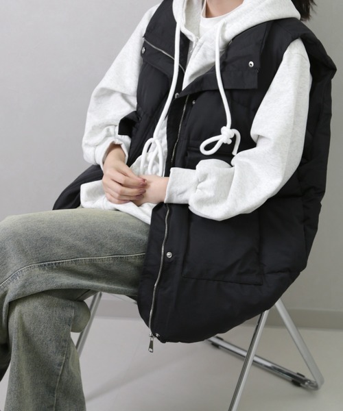 CERCA(チェルカ)の「Chiina/無地 シンプル オーバーサイズ フルジップパーカー(パーカー・レディース・ダークグレー/アイボリー/ライトピンク/ブラウン/レッド/アッシュグレー・FREE)」の7枚目の写真