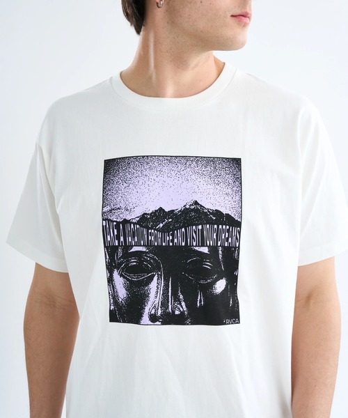 RVCA(ルーカ)の「RVCA メンズ 【KENTO】 VISIT YOUR DREAM Tシャツ 【2025年春夏モデル】/ルーカフロントプリント半袖Tシャツ(Tシャツ/カットソー・メンズ・ブラック/オフホワイト・SMALL/MEDIUM/LARGE/X-LARGE)」の11枚目の写真