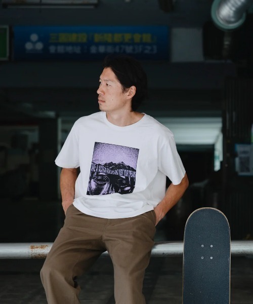 RVCA(ルーカ)の「RVCA メンズ 【KENTO】 VISIT YOUR DREAM Tシャツ 【2025年春夏モデル】/ルーカフロントプリント半袖Tシャツ(Tシャツ/カットソー・メンズ・ブラック/オフホワイト・SMALL/MEDIUM/LARGE/X-LARGE)」の6枚目の写真