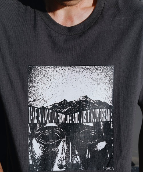 RVCA(ルーカ)の「RVCA メンズ 【KENTO】 VISIT YOUR DREAM Tシャツ 【2025年春夏モデル】/ルーカフロントプリント半袖Tシャツ(Tシャツ/カットソー・メンズ・ブラック/オフホワイト・SMALL/MEDIUM/LARGE/X-LARGE)」の14枚目の写真