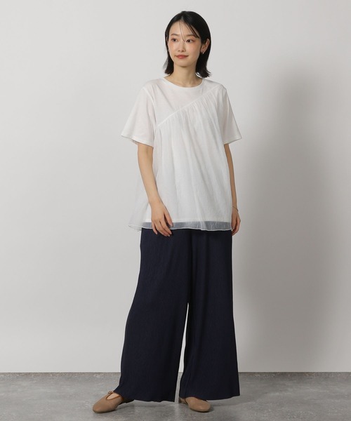 LAKOLE（ラコレ）の「アシメドッキングT / 328667（Tシャツ/カットソー・レディース・オフホワイト/ネイビー/ブラック・FREE）」の10枚目の写真