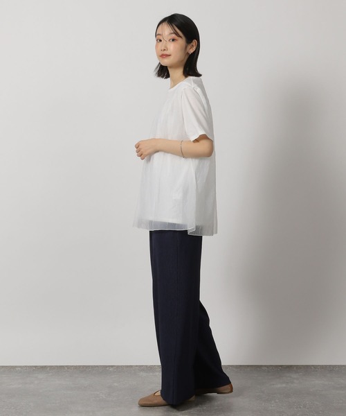 LAKOLE（ラコレ）の「アシメドッキングT / 328667（Tシャツ/カットソー・レディース・オフホワイト/ネイビー/ブラック・FREE）」の9枚目の写真