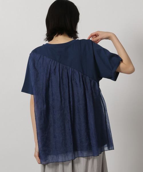 LAKOLE（ラコレ）の「アシメドッキングT / 328667（Tシャツ/カットソー・レディース・オフホワイト/ネイビー/ブラック・FREE）」の21枚目の写真