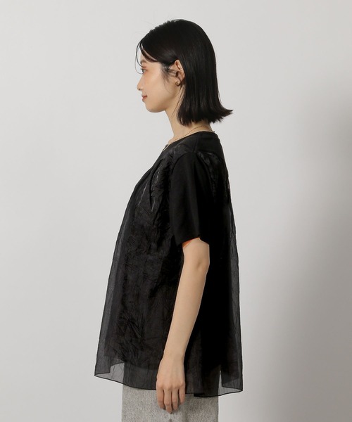 LAKOLE（ラコレ）の「アシメドッキングT / 328667（Tシャツ/カットソー・レディース・オフホワイト/ネイビー/ブラック・FREE）」の19枚目の写真