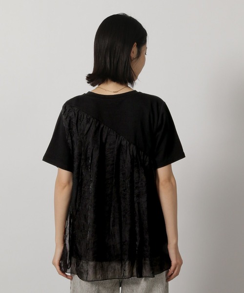 LAKOLE（ラコレ）の「アシメドッキングT / 328667（Tシャツ/カットソー・レディース・オフホワイト/ネイビー/ブラック・FREE）」の18枚目の写真