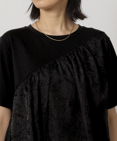 LAKOLE（ラコレ）の「アシメドッキングT / 328667（Tシャツ/カットソー・レディース・オフホワイト/ネイビー/ブラック・FREE）」の17枚目の写真