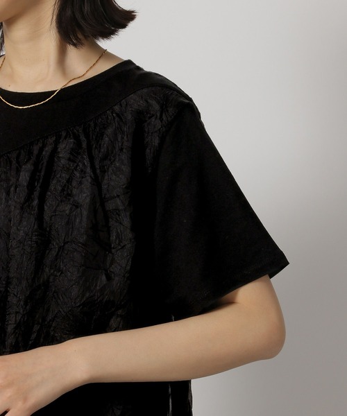 LAKOLE（ラコレ）の「アシメドッキングT / 328667（Tシャツ/カットソー・レディース・オフホワイト/ネイビー/ブラック・FREE）」の16枚目の写真