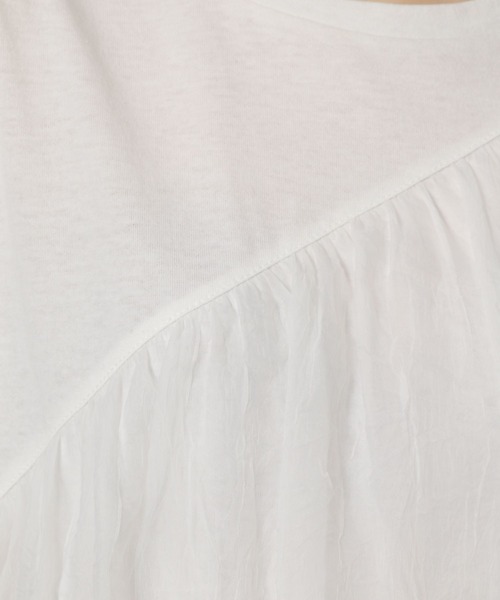 LAKOLE（ラコレ）の「アシメドッキングT / 328667（Tシャツ/カットソー・レディース・オフホワイト/ネイビー/ブラック・FREE）」の13枚目の写真