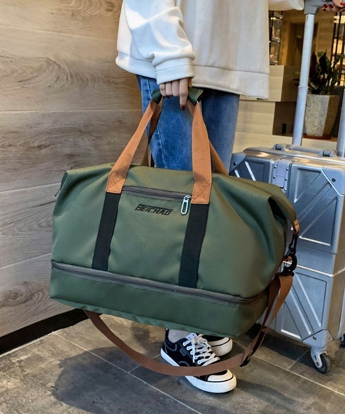 Miniministore(ミニミニストア)の「トラベルバッグ大容量旅行 ボストンバッグ(トートバッグ・レディース・ブラック/ベージュ/ネイビー/グレー/カーキ/オレンジ/パープル・FREE)」の22枚目の写真