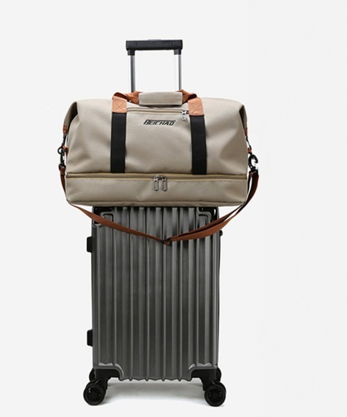 Miniministore(ミニミニストア)の「トラベルバッグ大容量旅行 ボストンバッグ(トートバッグ・レディース・ブラック/ベージュ/ネイビー/グレー/カーキ/オレンジ/パープル・FREE)」の20枚目の写真
