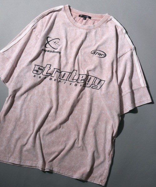 SITRY(シトリー)の「2026SS新柄 Chemical Wash Graphic Logo T-Shirt/グランジ ケミカル加工 ヴィンテージライク オーバーサイズ ゲームシャツ 半袖Tシャツ レディース メンズ(Tシャツ/カットソー・メンズ・ブラック系その他/ブラック系その他2/ブラック系その他3/ブラック系その他4/ブラウン系その他/ピンク系その他/ブラウン系その他2/ブラック系その他5/グレー系その他・M/L)」の9枚目の写真