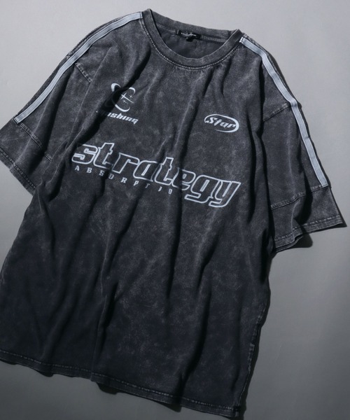 SITRY(シトリー)の「2026SS新柄 Chemical Wash Graphic Logo T-Shirt/グランジ ケミカル加工 ヴィンテージライク オーバーサイズ ゲームシャツ 半袖Tシャツ レディース メンズ(Tシャツ/カットソー・メンズ・ブラック系その他/ブラック系その他2/ブラック系その他3/ブラック系その他4/ブラウン系その他/ピンク系その他/ブラウン系その他2/ブラック系その他5/グレー系その他・M/L)」の5枚目の写真
