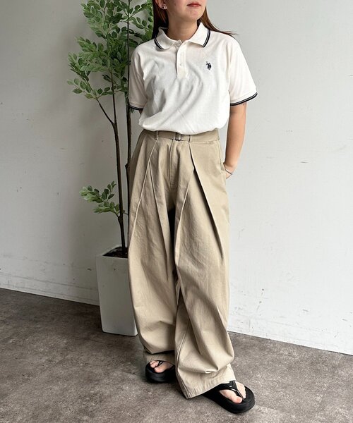 CPCM(シーピーシーエム)の「【U.S. POLO ASSN.】1ポイント刺繍ポロシャツ(ポロシャツ・レディース・グリーン/ネイビー/ベージュ/ブラック/ブラウン/チャコールグレー/アイボリー・SMALL/MEDIUM/LARGE/X-LARGE)」の20枚目の写真