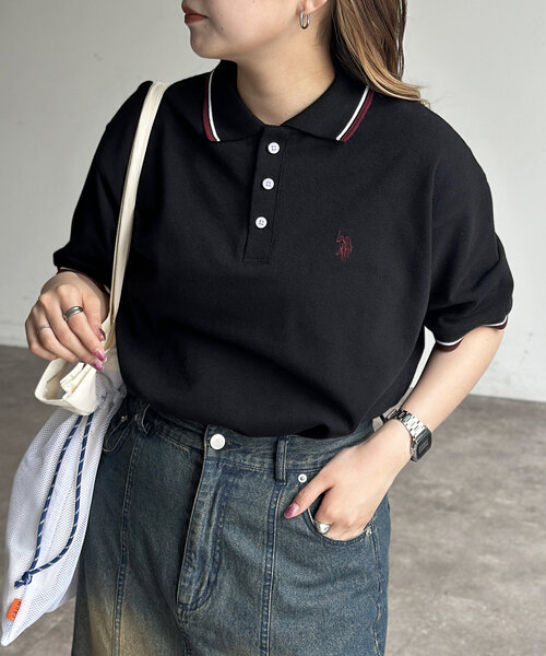 CPCM(シーピーシーエム)の「【U.S. POLO ASSN.】1ポイント刺繍ポロシャツ(ポロシャツ・レディース・グリーン/ネイビー/ベージュ/ブラック/ブラウン/チャコールグレー/アイボリー・SMALL/MEDIUM/LARGE/X-LARGE)」の22枚目の写真