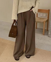 タックデザインワイドパンツ