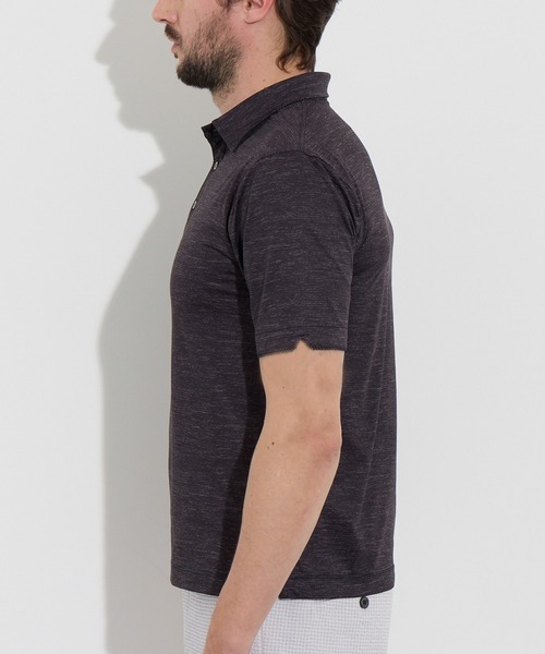 HIDEAWAYS NICOLE（ハイダウェイニコル）の「メランジプリントメッシュ半袖スキッパーポロシャツ（ポロシャツ・メンズ・ラベンダー/オフホワイト/ブラック・LARGE/X-LARGE/XX-LARGE/MEDIUM）」の8枚目の写真