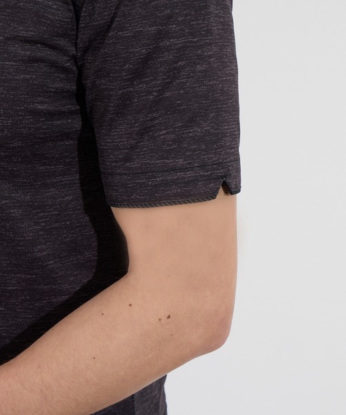 HIDEAWAYS NICOLE（ハイダウェイニコル）の「メランジプリントメッシュ半袖スキッパーポロシャツ（ポロシャツ・メンズ・ラベンダー/オフホワイト/ブラック・LARGE/X-LARGE/XX-LARGE/MEDIUM）」の12枚目の写真