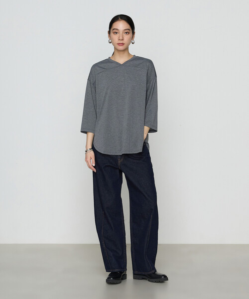 COMME CA（コムサ）の「8.9ozデニム カービーデニム（デニムパンツ・レディース・インディゴブルー/ブルー・11号/9号/7号）」の4枚目の写真